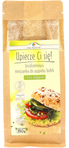 MIESZANKA DO WYPIEKU BUŁEK Z BETA-GLUKANEM BEZ DODATKU CUKRÓW BEZGLUTENOWA 350 g - PIĘĆ PRZEMIAN