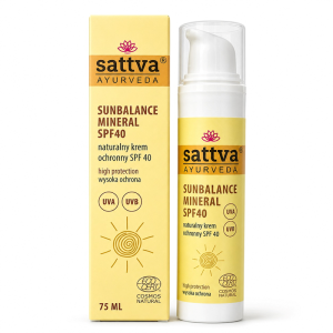 KREM PRZECIWSŁONECZNY SUNBALANCE MINERAL NATURALNY SPF 40 ECO 75 ml - SATTVA (AYURVEDA)