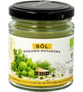 SÓL ZIOŁOWO - POTASOWA BEZGLUTENOWA BIO 120 g - PIĘĆ PRZEMIAN
