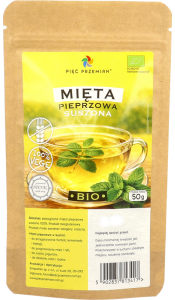 HERBATKA Z MIĘTY PIEPRZOWEJ BEZGLUTENOWA BIO 50 g - PIĘĆ PRZEMIAN