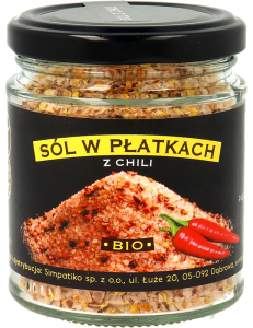 SÓL HIMALAJSKA Z CHILI W PŁATKACH BEZGLUTENOWA BIO 85 g - PIĘĆ PRZEMIAN