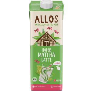 NAPÓJ OWSIANY MATCHA LATTE BEZ DODATKU CUKRÓW BIO 1 L - ALLOS