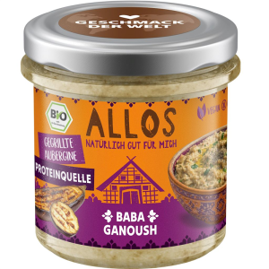 PASTA KANAPKOWA PROTEINOWA BABA GANOUSH BEZGLUTENOWA BIO 140 g - ALLOS