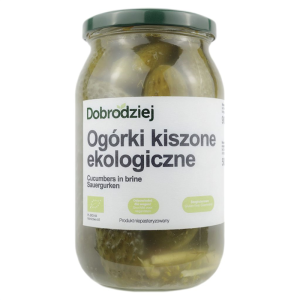 OGÓRKI KISZONE BEZGLUTENOWE BIO 900 g (500 g) - DOBRODZIEJ