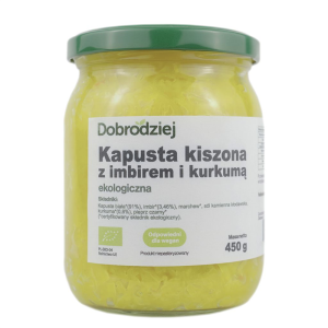 KAPUSTA KISZONA Z IMBIREM I KURKUMĄ BIO 450 g - DOBRODZIEJ