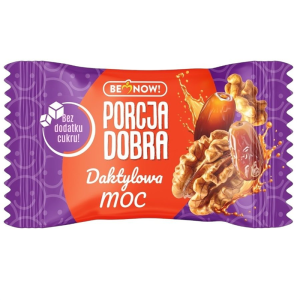PRZEKĄSKA DAKTYLOWO - ORZECHOWA Z KAROBEM BEZ DODATKU CUKRÓW 20 g - PORCJA DOBRA