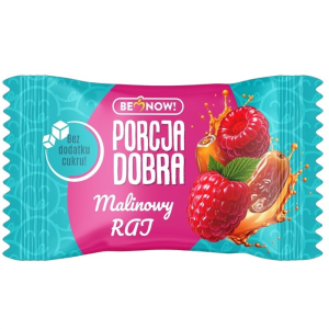 PRZEKĄSKA DAKTYLOWO - MALINOWA BEZ DODATKU CUKRÓW 20 g - PORCJA DOBRA