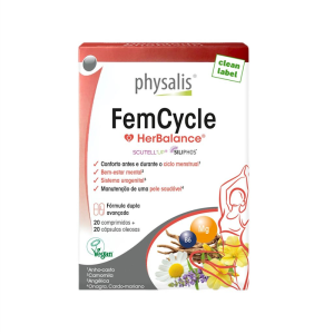 20 TABLETEK + 20 KAPSUŁEK NA CYKL MENSTRUACYJNY (FEMCYCLE) - PHYSALIS (HERBALANCE)