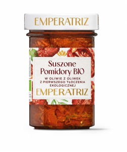 POMIDORY SUSZONE W OLIWIE Z OLIWEK EXTRA VIRGIN BIO 180 g - EMPERATRIZ