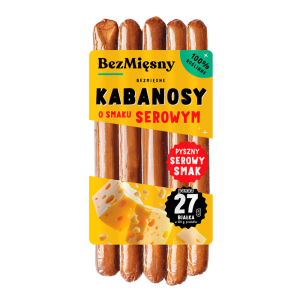 KABANOSY O SMAKU SEROWYM ROŚLINNE 160 g - BEZMIĘSNY