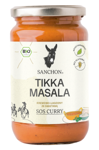 SOS CURRY TIKKA MASALA BEZGLUTENOWY BIO 320 ml - SANCHON