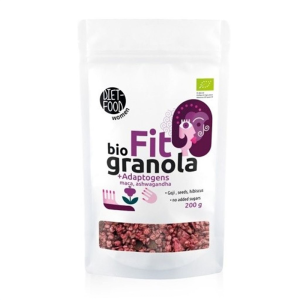 GRANOLA FIT Z ADAPTOGENAMI BEZ DODATKU CUKRÓW BIO 200 g - DIET-FOOD