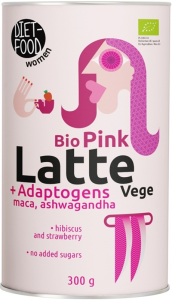LATTE PINK VEGE BEZ DODATKU CUKRÓW BIO 300 g - DIET-FOOD