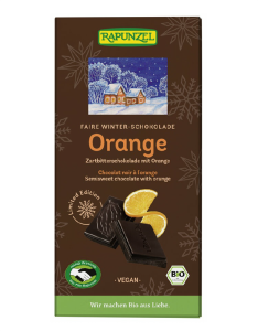 CZEKOLADA GORZKA Z POMARAŃCZĄ BIO 80 g - RAPUNZEL (PRODUKT SEZONOWY)