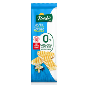 WAFELKI Z KREMEM O SMAKU WANILIOWYM BEZ DODATKU CUKRÓW 150 g - FLORBU