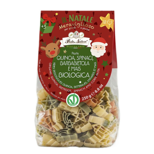 MAKARON (KUKURYDZIANY TRÓJKOLOROWY) NA BOŻE NARODZENIE BEZGLUTENOWY BIO 250 g - PASTA NATURA (PRODUKT SEZONOWY)