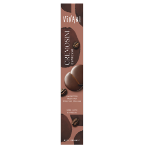 CZEKOLADKI GORZKIE Z NADZIENIEM ESPRESSO BIO 100 g - VIVANI