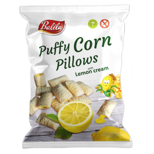 PODUSZKI KUKURYDZIANE Z KREMEM O SMAKU CYTRYNOWYM BEZGLUTENOWE 70 g - BALILA