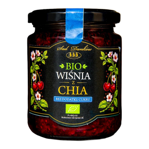 WIŚNIA Z CHIA BEZ DODATKU CUKRÓW BIO 240 g - SAD DANKÓW