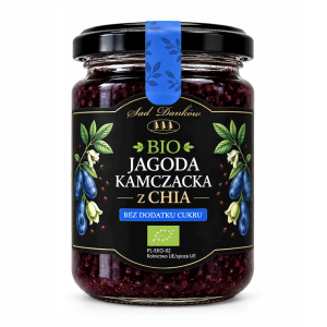 JAGODA KAMCZACKA Z CHIA BEZ DODATKU CUKRÓW BIO 240 g - SAD DANKÓW
