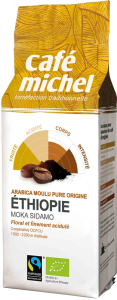 KAWA MIELONA ARABICA 100 % MOKA SIDAMO ETIOPIA FAIR TRADE BIO 250 g - CAFE MICHEL