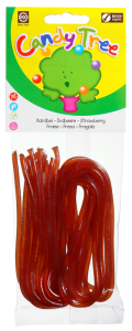 ŻELKI NITKI O SMAKU TRUSKAWKOWYM BEZGLUTENOWE BIO 75 g - CANDY TREE
