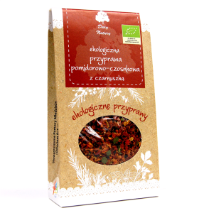PRZYPRAWA POMIDOROWO - CZOSNKOWA Z CZARNUSZKĄ BIO 40 g - DARY NATURY