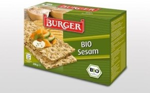 PIECZYWO CHRUPKIE ŻYTNIE RAZOWE Z SEZAMEM BIO 250 g - BURGER