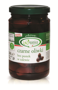 OLIWKI CZARNE BEZ PESTEK W ZALEWIE BIO 280 g (160 g) (SŁOIK) - BIO ORGANICA ITALIA