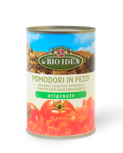 POMIDORY KROJONE BEZ SKÓRY BIO 400 g (PUSZKA) - LA BIO IDEA