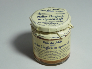 TUŃCZYK ŻÓŁTOPŁETWY W SOSIE WŁASNYM 220 g (154 g) (SŁOIK) - PAN DO MAR