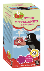 SYROP DLA DZIECI Z TYMIANKU I DZIKIEJ RÓŻY BIO 250 g - APOTHEKE (LITTLE MOLE)