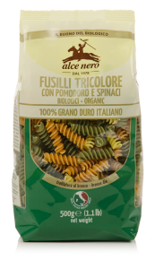 MAKARON (SEMOLINOWY TRÓJKOLOROWY) FUSILLI BIO 500 g - ALCE NERO