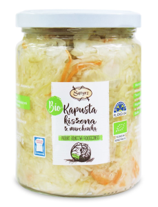 KAPUSTA KISZONA Z MARCHEWKĄ BIO 450 g  - SĄTYRZ