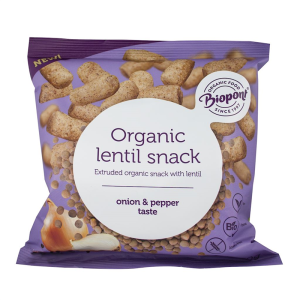 CHRUPKI Z SOCZEWICY Z CEBULĄ I PIEPRZEM BEZGLUTENOWE BIO 60 g - BIOPONT