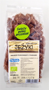 MAKARON (Z PŁASKURKI) PEŁNOZIARNISTY JEŻYKI BIO 250 g - NIRO