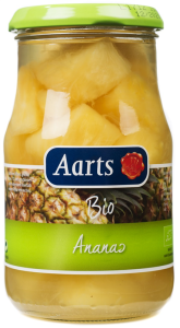 ANANAS KAWAŁKI W LEKKIM SYROPIE BIO 350 g (190 g) - AARTS