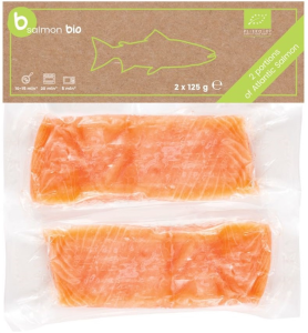 ŁOSOŚ ATLANTYCKI ZE SKÓRĄ MROŻONY PORCJE BIO (2 x 125 g) 250 g - BETTER FISH
