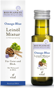 OMEGA BLUE - MIESZANKA Z OLEJEM LNIANYM (ORZECH WŁOSKI I ALGI) BIO 100 ml - BIO PLANETE