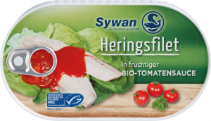 ŚLEDŹ FILETY W BIO SOSIE POMIDOROWYM 200 g - SYWAN