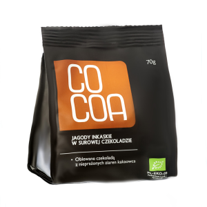 JAGODY INKASKIE W SUROWEJ CZEKOLADZIE BIO 70 g - COCOA