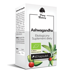 ASHWAGANDHA BIO 60 KAPSUŁEK (520 mg) - DARY NATURY