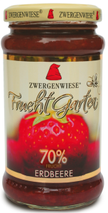 MUS TRUSKAWKOWY (70 % OWOCÓW) BEZGLUTENOWY BIO 225 g - ZWERGENWIESE