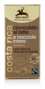 CZEKOLADA MLECZNA Z ORZECHAMI FAIR TRADE BIO 100 g - ALCE NERO