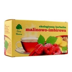 HERBATKA MALINOWO - IMBIROWA BIO (25 x 3 g) 75 g - DARY NATURY