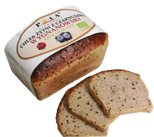 CHLEB ŻYTNI WYGNANOWSKI Z CZARNUSZKĄ BIO 350 g - POLA (NA ZAMÓWIENIE)