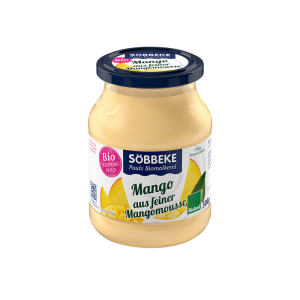 JOGURT MANGO (7,5 % TŁUSZCZU W MLEKU) BIO 500 g (SŁOIK) - SOBBEKE
