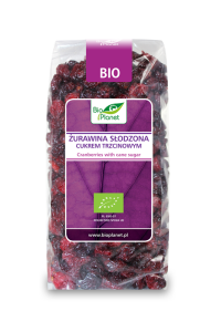 ŻURAWINA SŁODZONA CUKREM TRZCINOWYM BIO 400 g - BIO PLANET