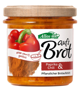 PASTA KREMOWA Z PAPRYKĄ I CHILI BEZGLUTENOWA BIO 140 g - ALLOS