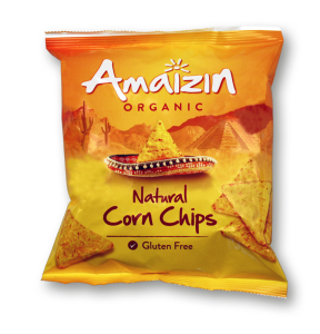 CHIPSY KUKURYDZIANE SOLONE BEZGLUTENOWE BIO 75 g - AMAIZIN
